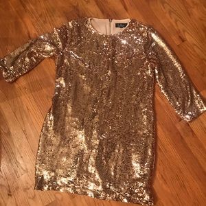 Ahhhhmazing Sequin Dress-Rose Gold